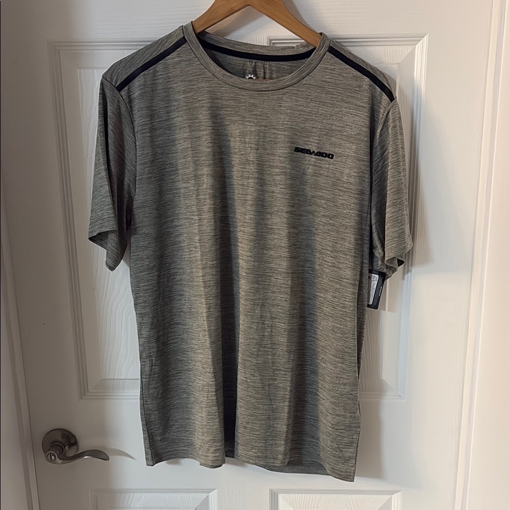 UV protection Gray Short Sleeve Tee Athletic Comfort
